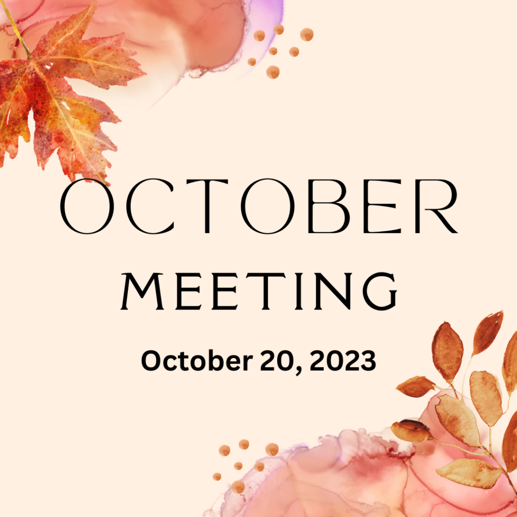 October 20, 2023 Meeting
