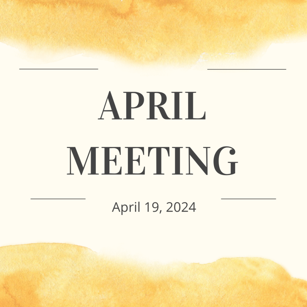 April 19th Meeting